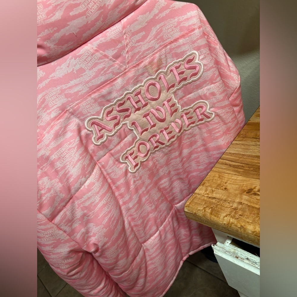 Pink Graphic Puffer Jacket - Picture 2 of 5